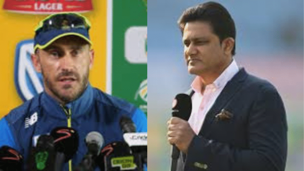Anil Kumble and Faf du Plessis discussing India’s sixth bowling option during the T20 World Cup 2026.