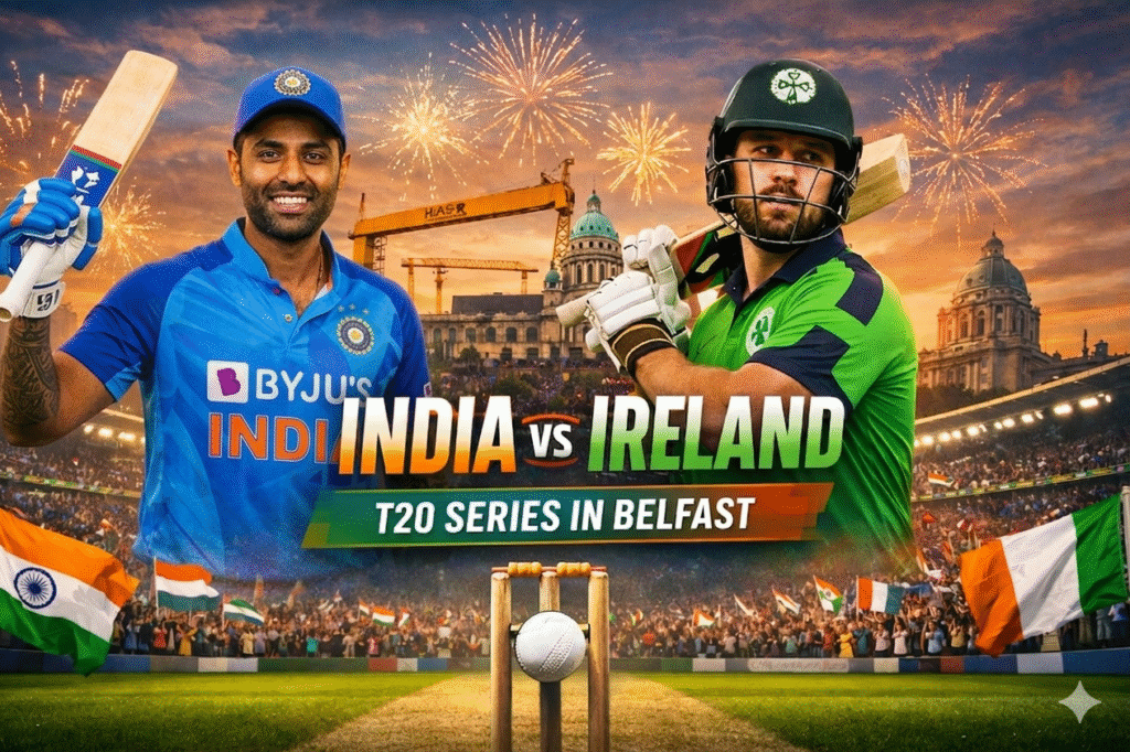 India’s men’s cricket team is set to tour Ireland in June 2026 for a two-match T20 International (T20I) series.