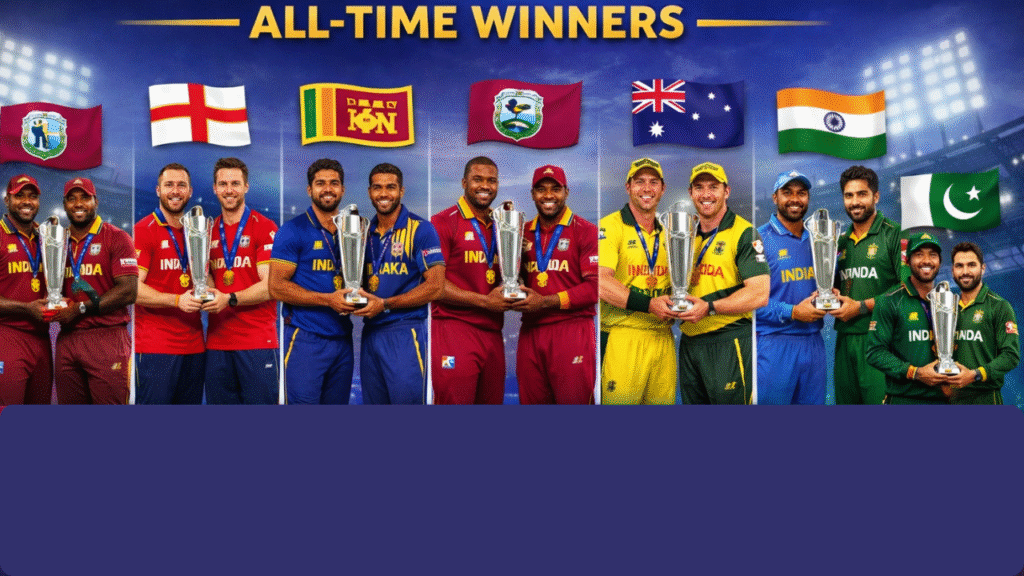 ICC Men’s T20 World Cup All-Time Winners