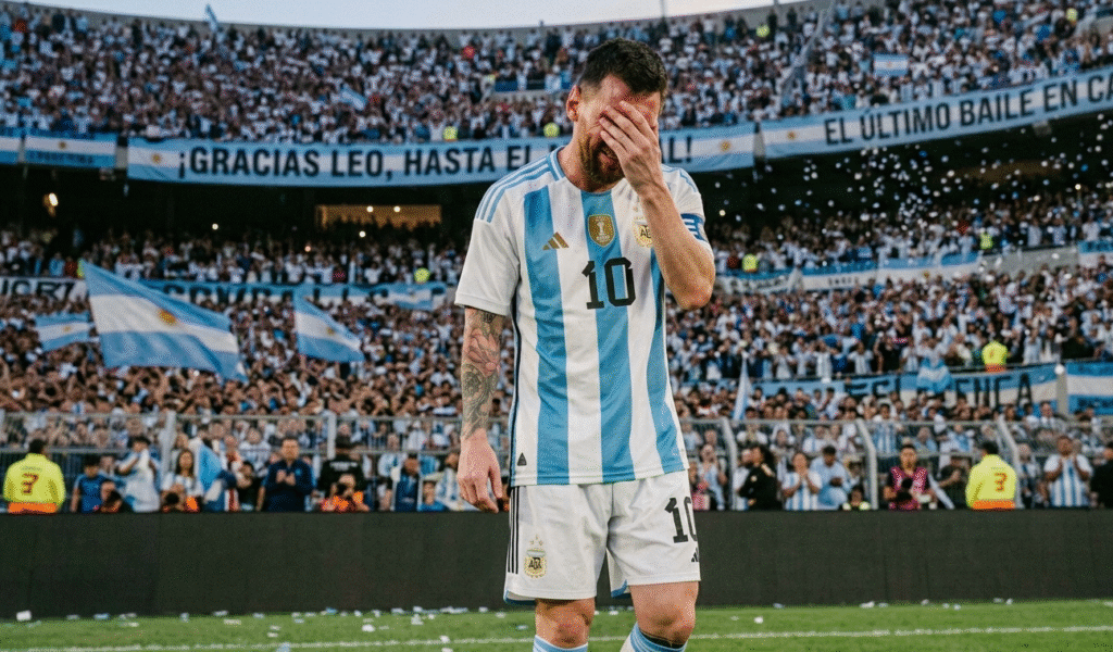 Lionel Messi in Tears During Final Argentina Home Game Ahead of World Cup 2026 Lionel Messi in tears during final Argentina home game before World Cup 2026